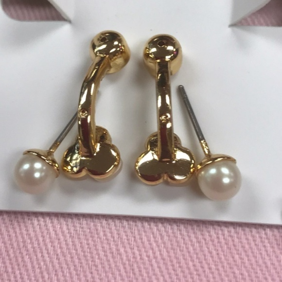 Kate Spade Gold Disco Pansy Ear Jacket Earrings - Picture 5 of 8